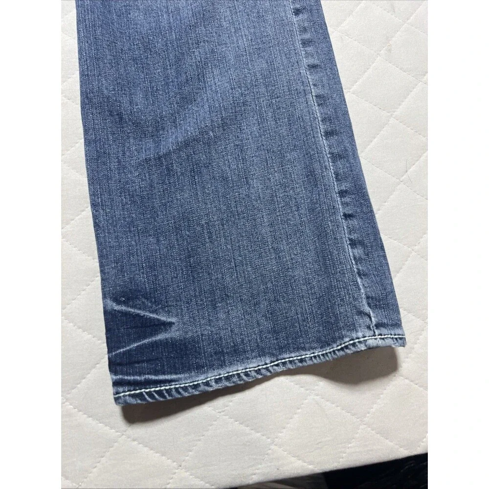 BKE Denim Tyler Straight Jeans Men's 36R(36x32) Dark Wash Factory Distressing